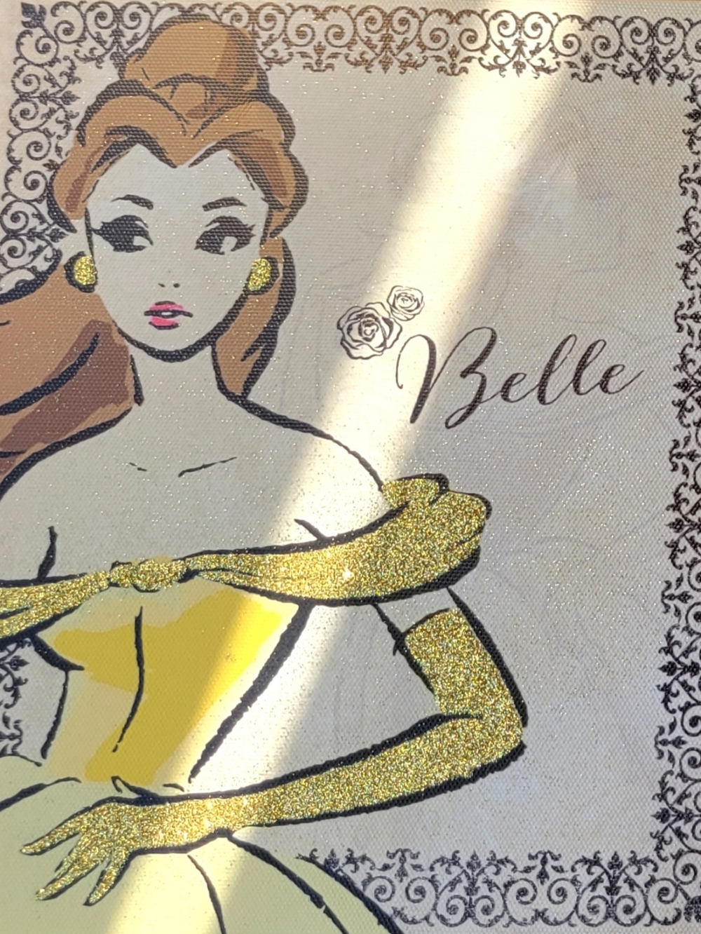 Disney Princess Trio Wall Art - Yellow, Blue, Red, Black, White - Picture 2 of 4
